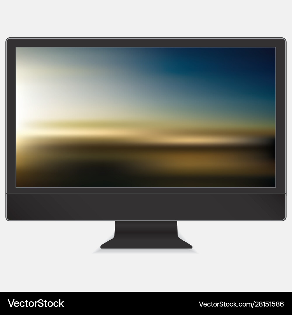 Modern Computer Monitor Display vector image