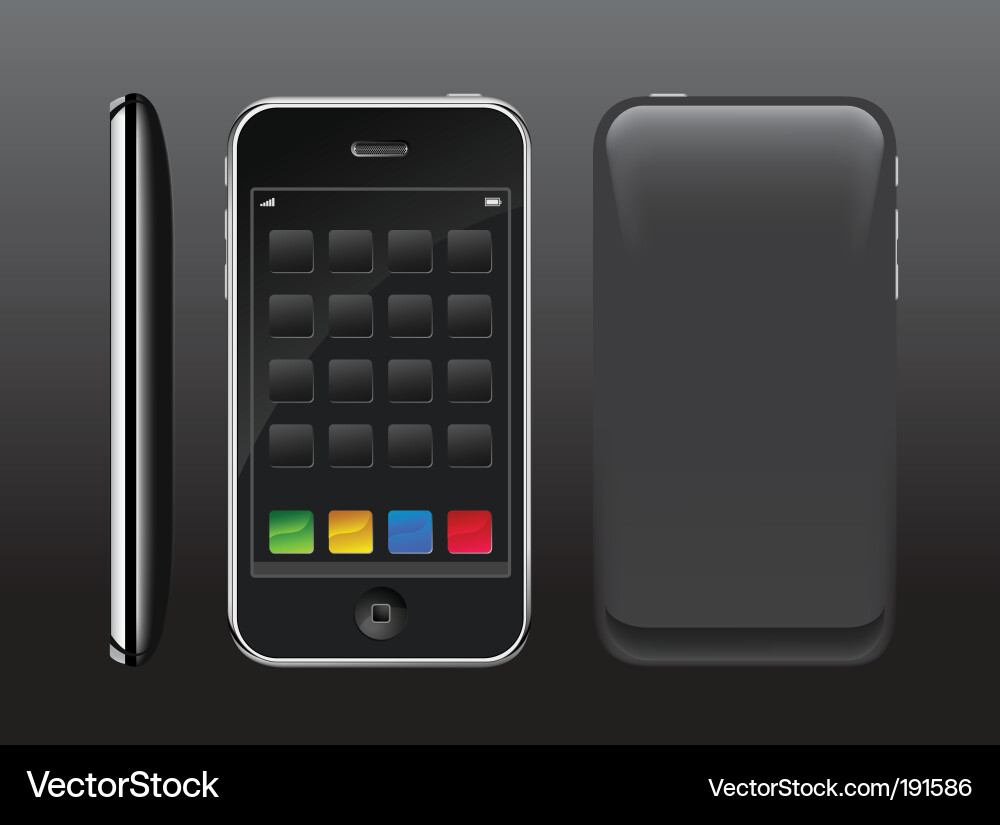 Modern Smartphone with Buttons Vector Image
