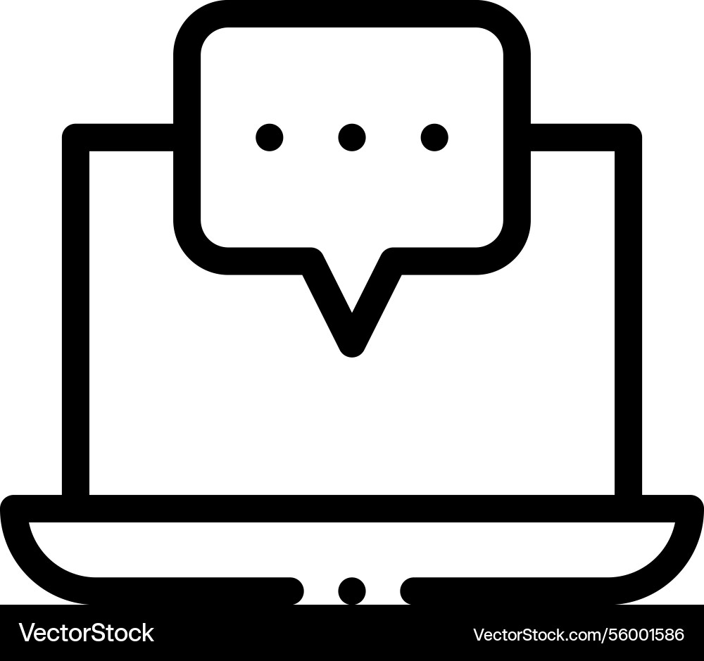 Online class icon thin linear style design Online class icon thin linear style design Vector Image