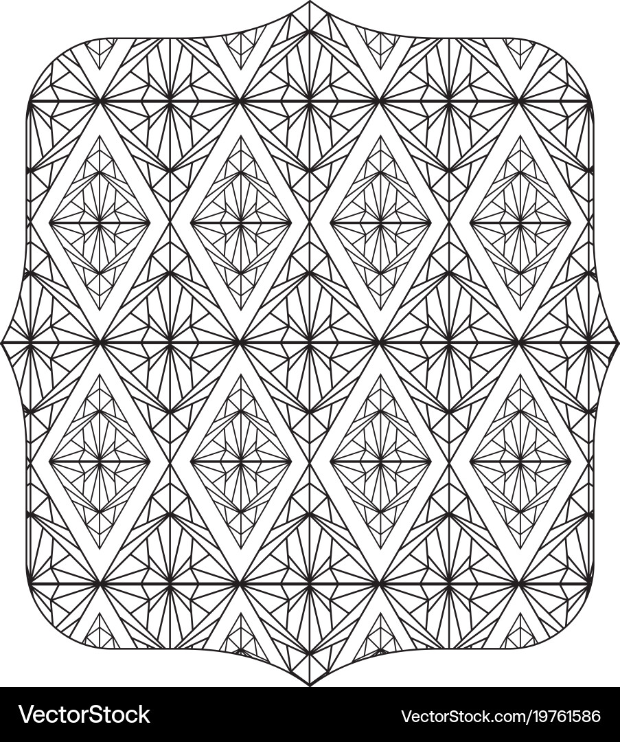Quadrate with pattern seamless graphic background Vector Image