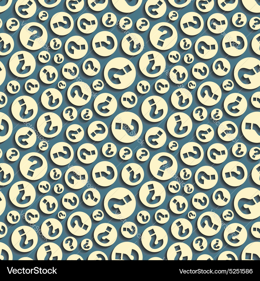 Question Marks Seamless Pattern vector image