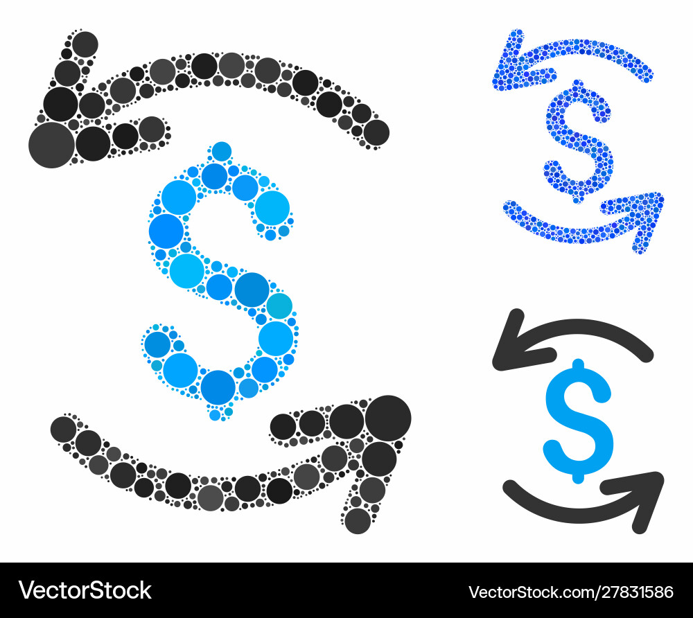Refresh balance composition icon circle dots Refresh balance composition icon circle dots vector image