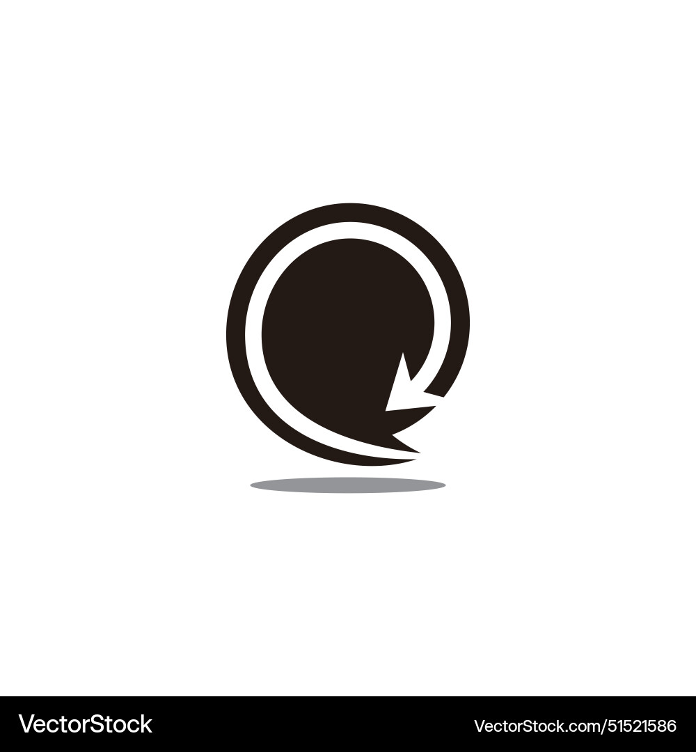 Rotation arrow motion baloon refresh symbol Rotation arrow motion baloon refresh symbol Vector Image
