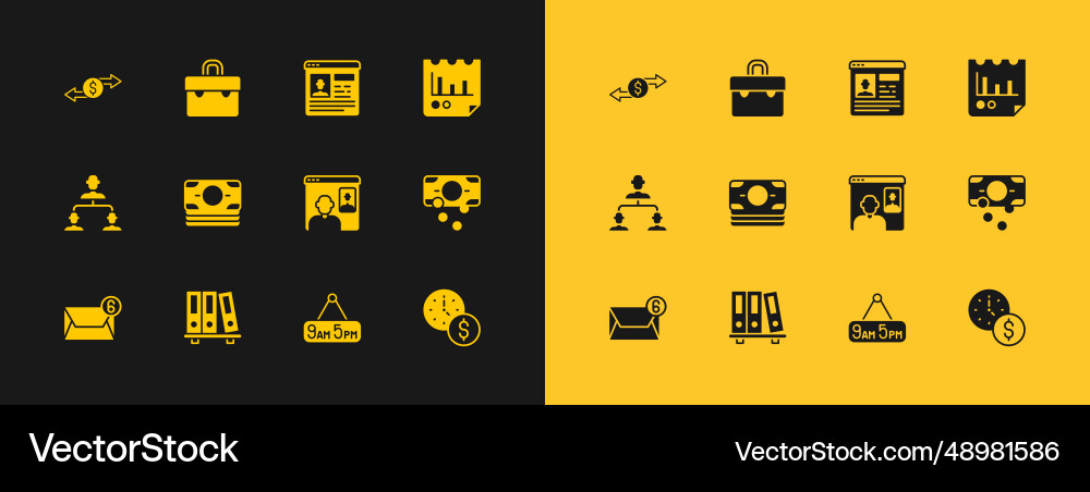 Set document with graph chart office folders Set document with graph chart office folders Vector Image