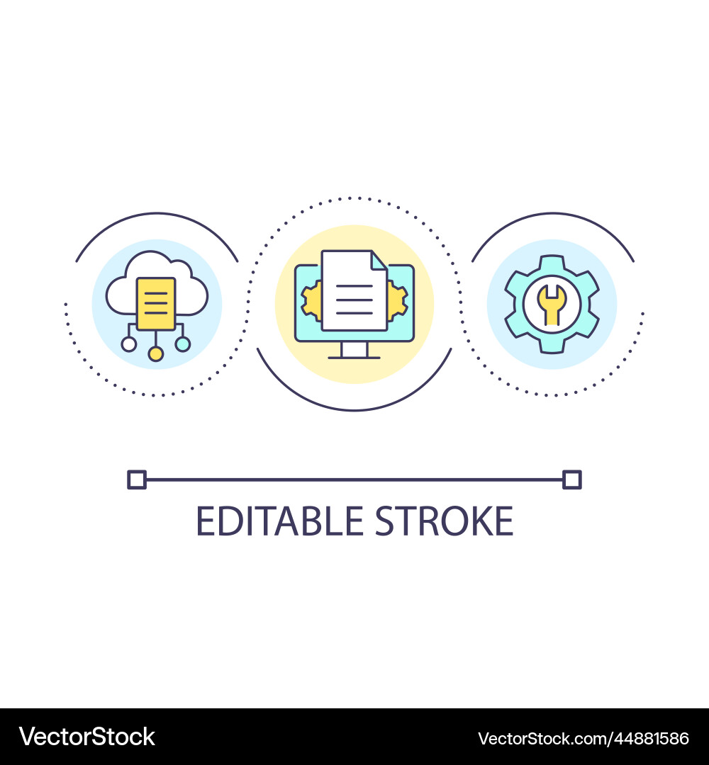 Sharing document loop concept icon vector image