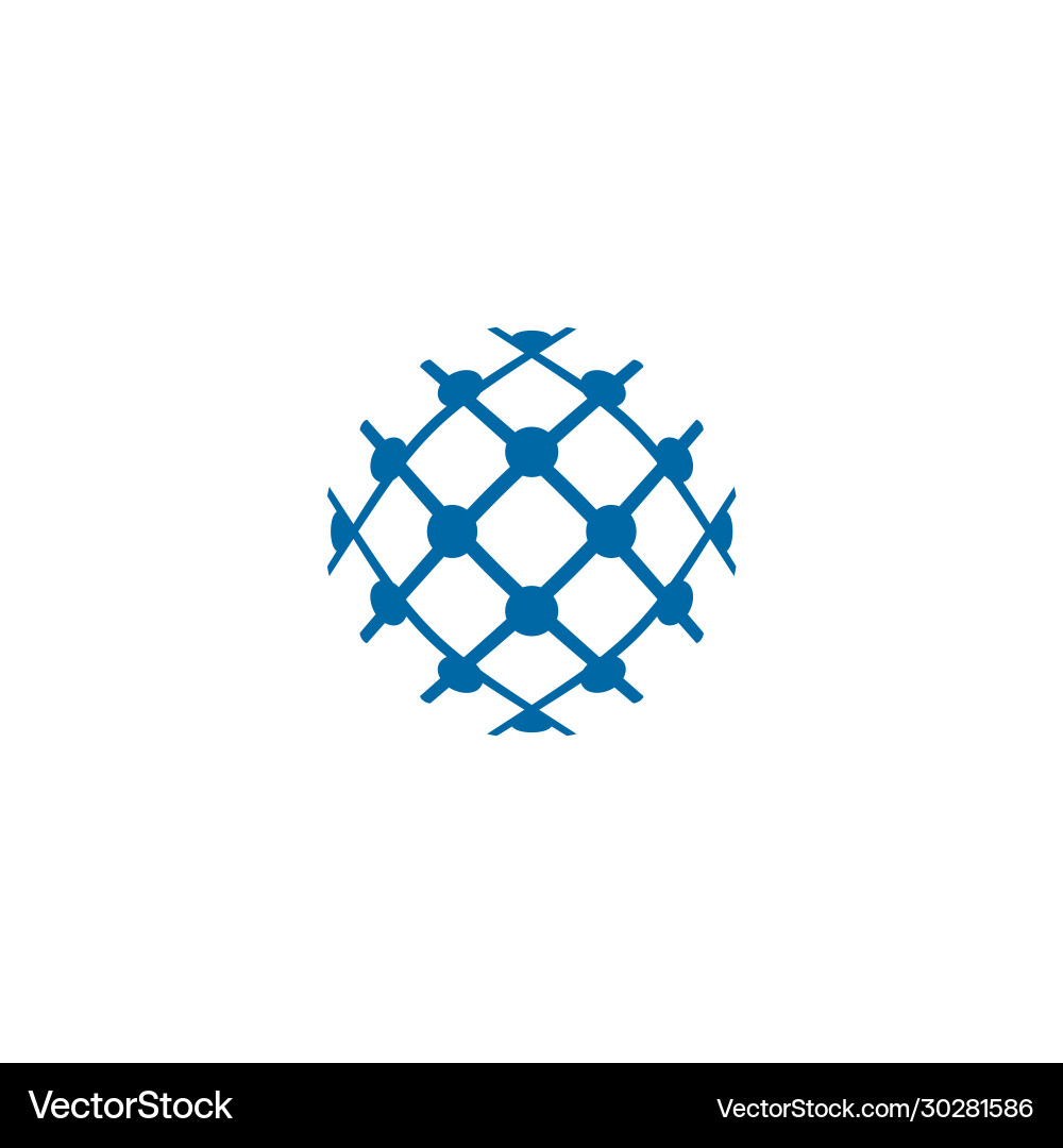 Technology icon logo design with using atom vector image