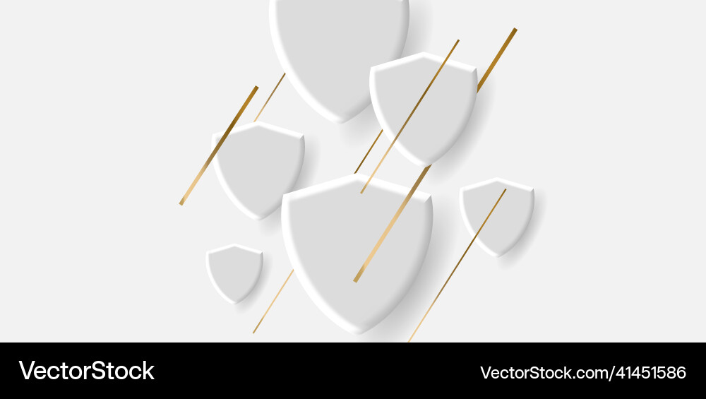 White background with 3d composition of security White background with 3d composition of security vector image