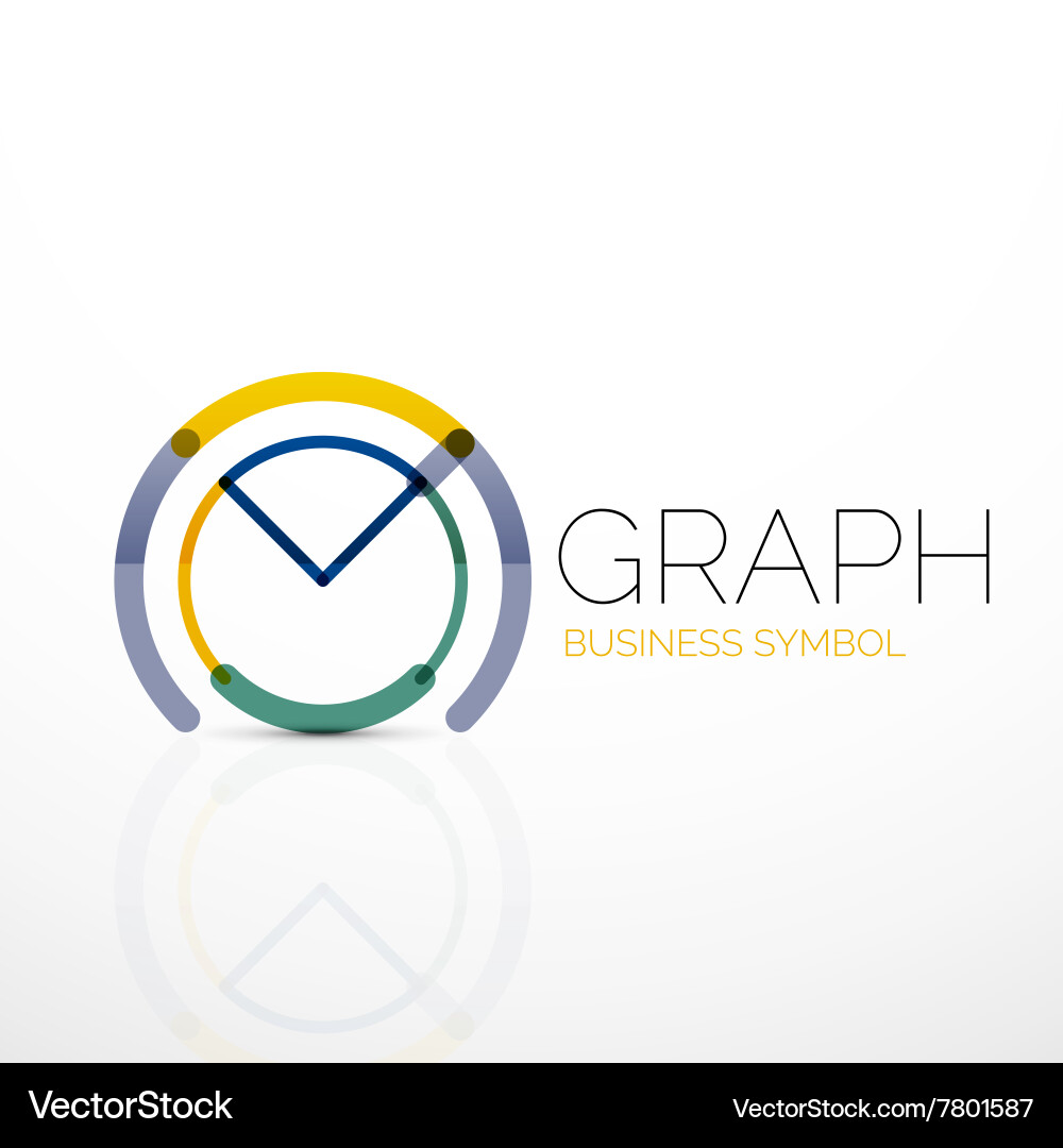 Abstract logo idea linear chart or graph Vector Image