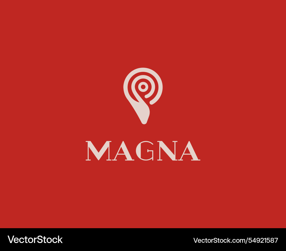 Abstract target in hand logo creative goal Vector Image