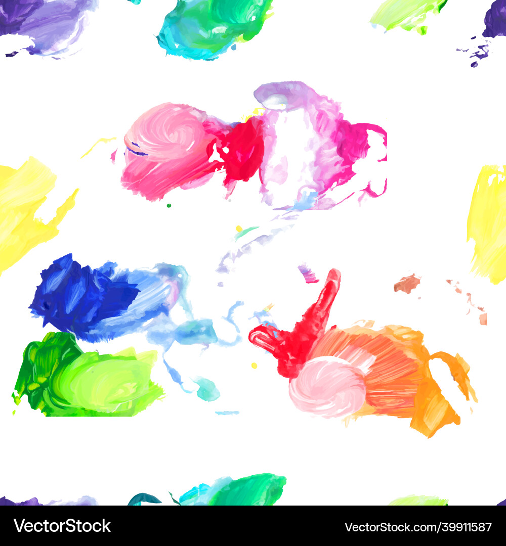 Brush stroke seamless pattern summer bright Brush stroke seamless pattern summer bright vector image