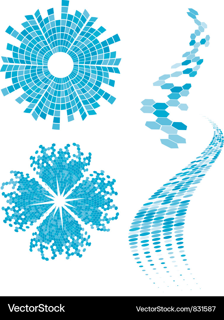 Cascading shapes Vector Image