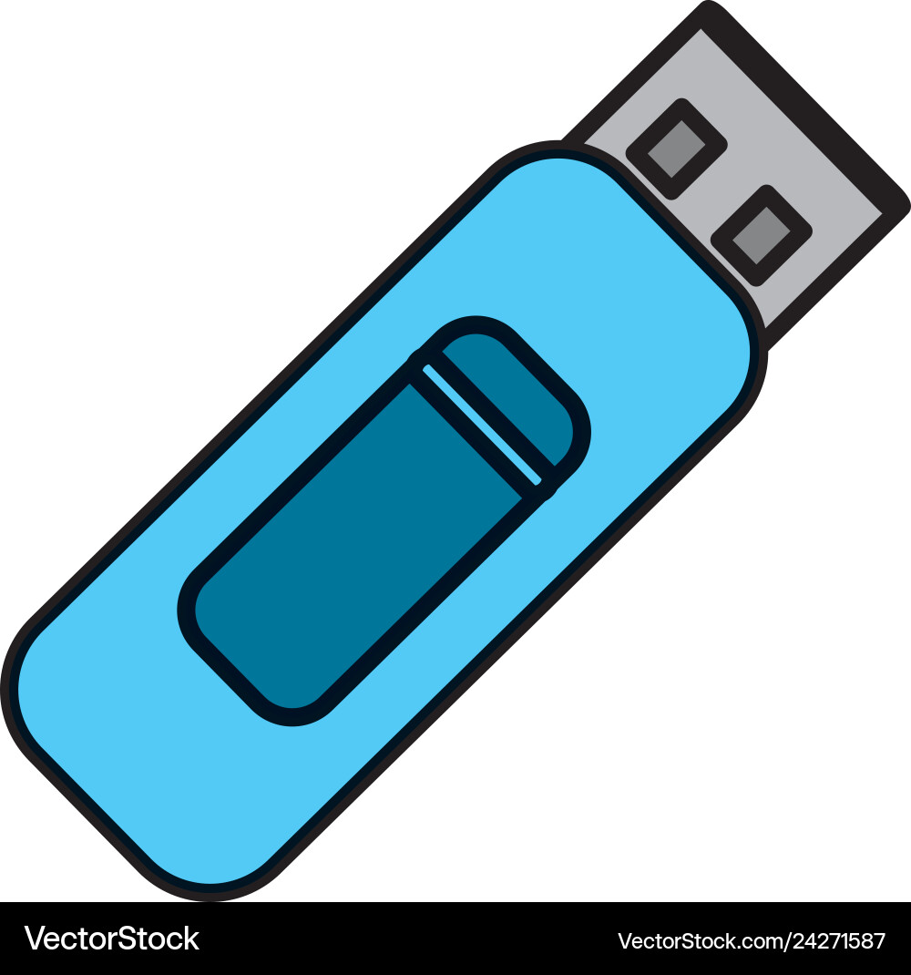 Color data usb memory technology object Color data usb memory technology object vector image