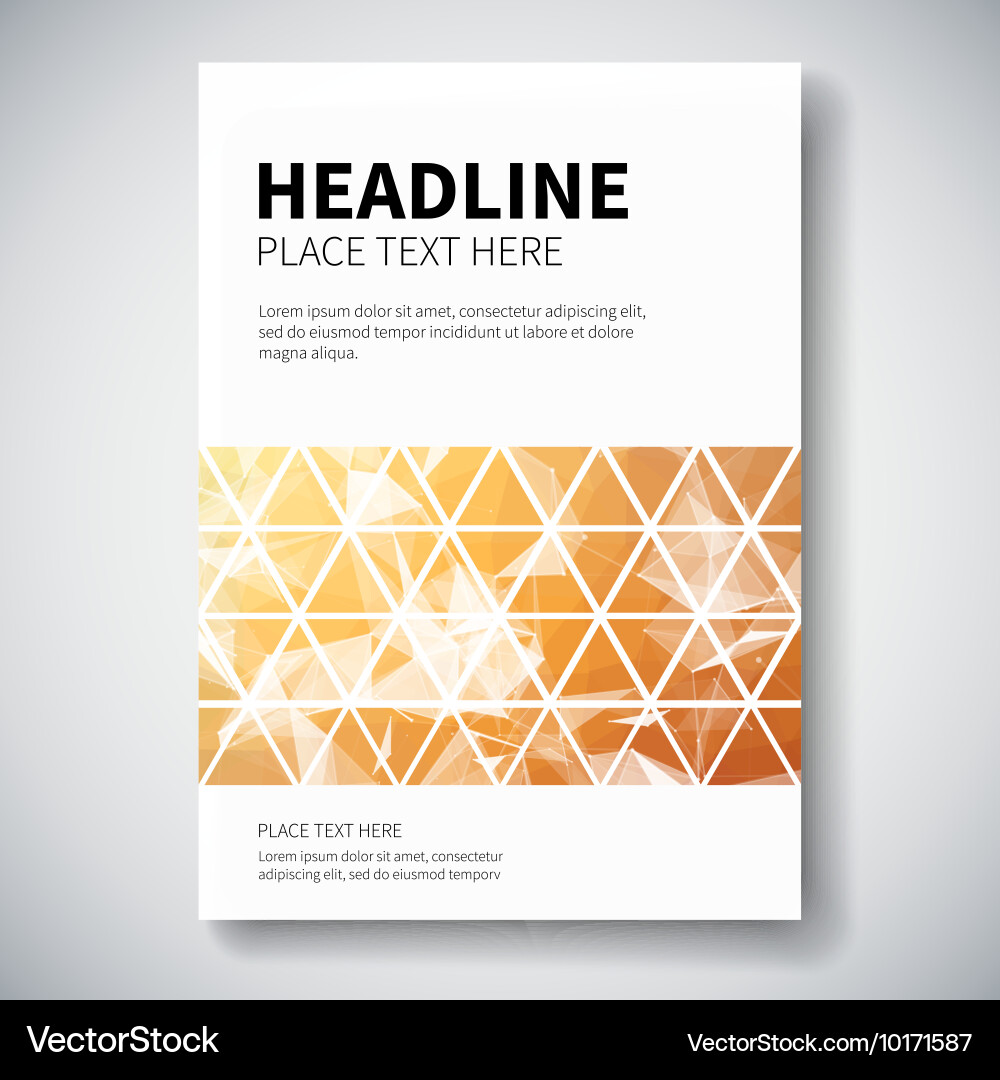 Cover design with abstract colorful triangulated Vector Image