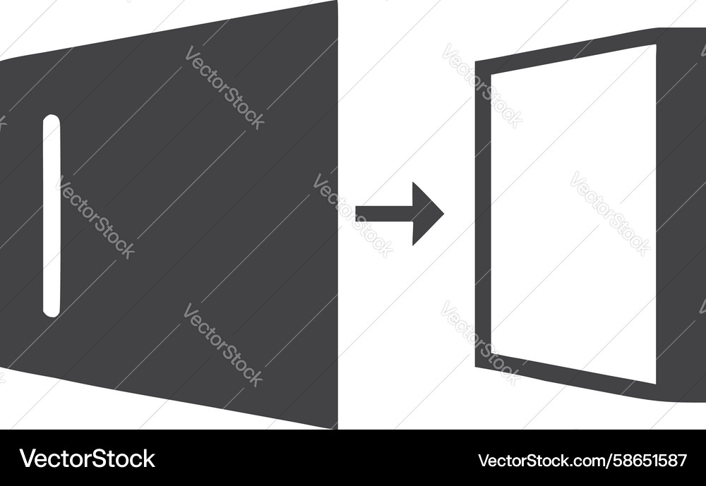 Data transfer icon showing movement between Vector Image