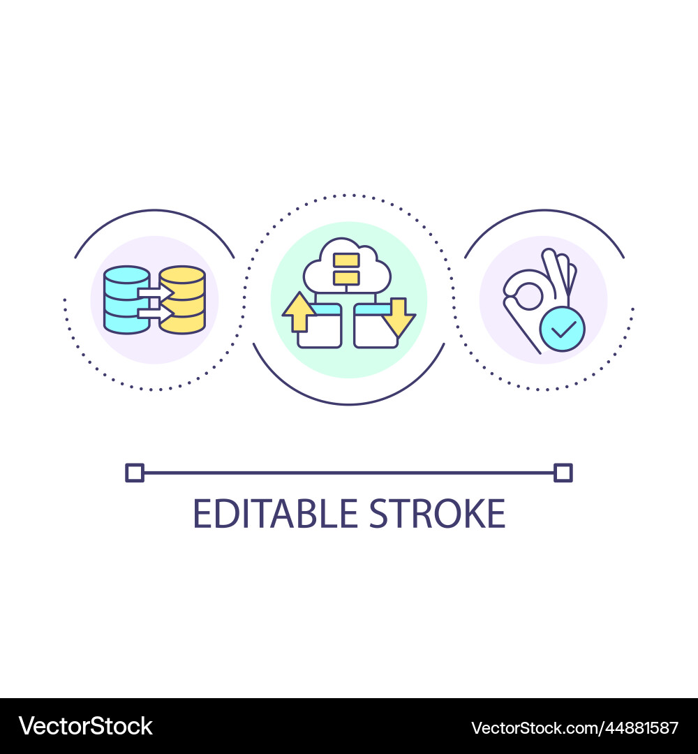 Database transfer loop concept icon Database transfer loop concept icon vector image