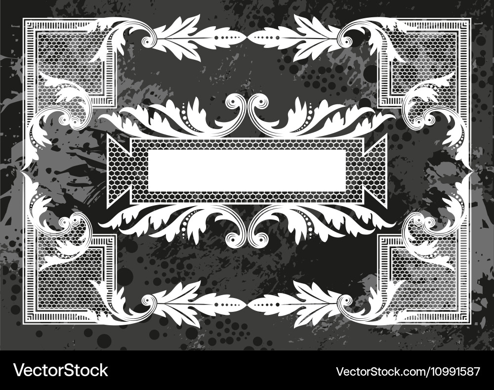 Decorative frame with pattern vector image