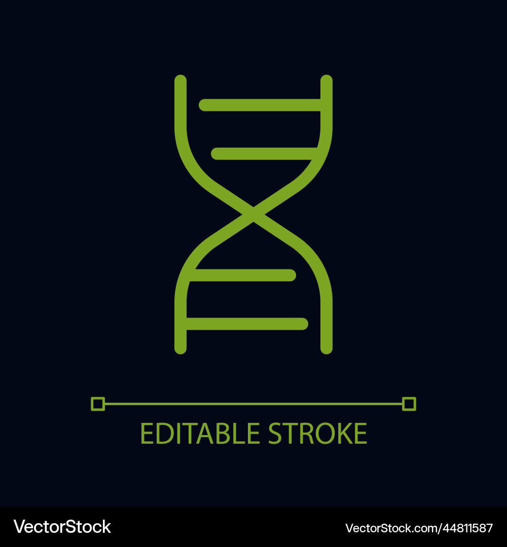Dna molecule pixel perfect color linear ui icon Dna molecule pixel perfect color linear ui icon vector image