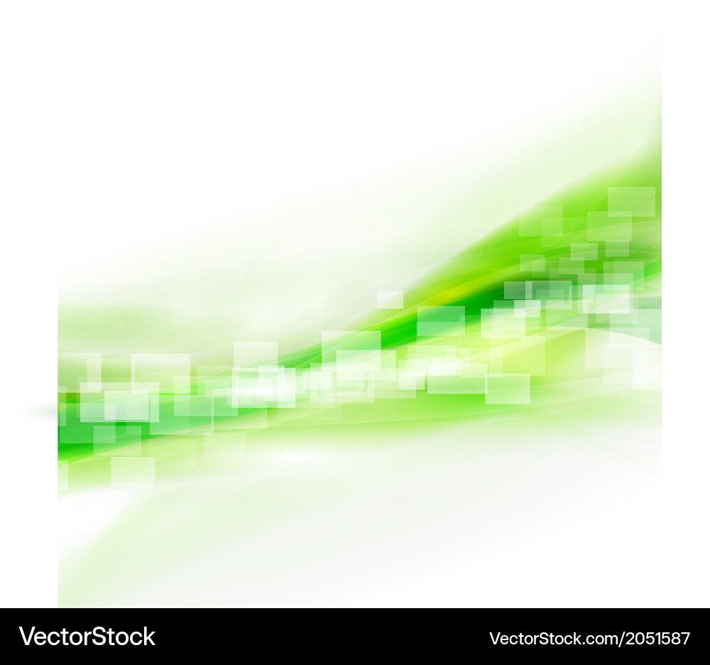 Dynamic Green Flow Abstract Background vector image