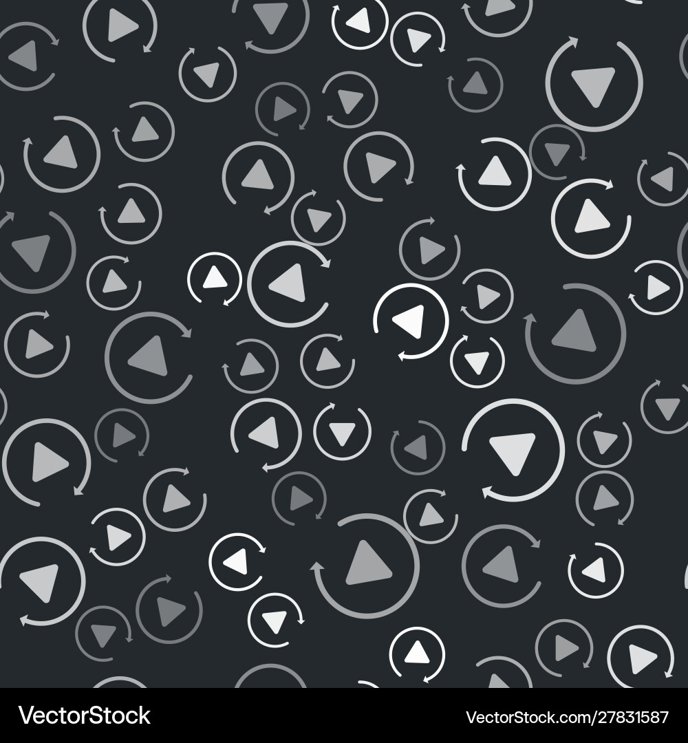 Grey video play button like simple replay icon Grey video play button like simple replay icon vector image