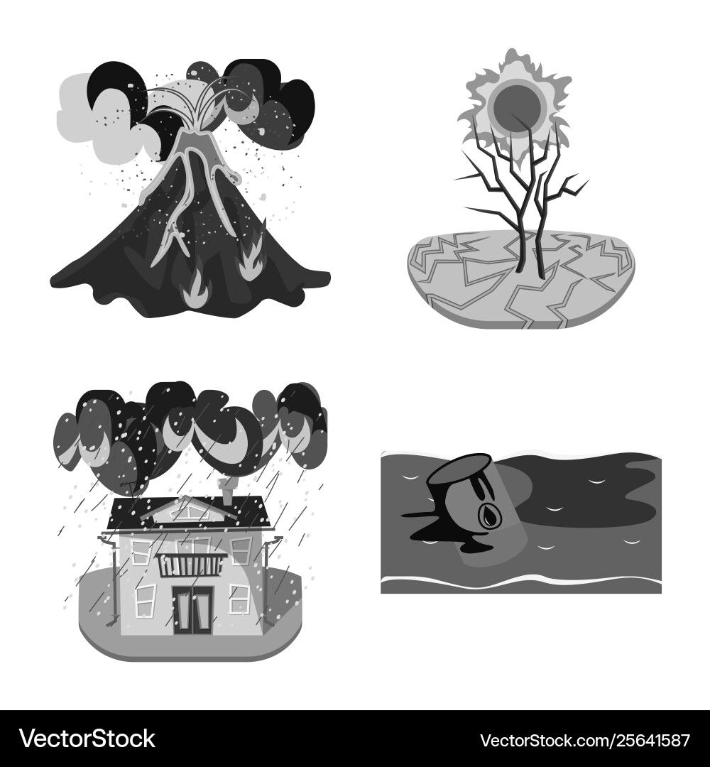 Isolated object nature and apocalypse symbol Isolated object nature and apocalypse symbol vector image