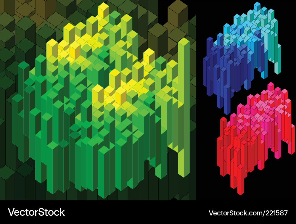 Isometric Cube Pattern Vector Image