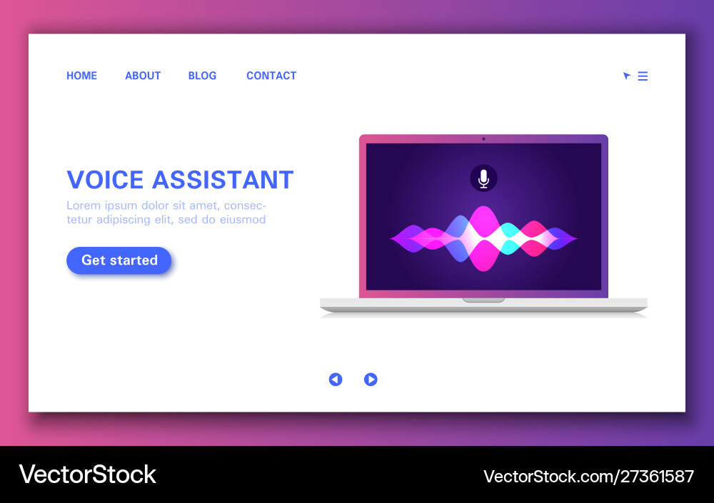 Loading page smart voice assistant with sound Loading page smart voice assistant with sound vector image