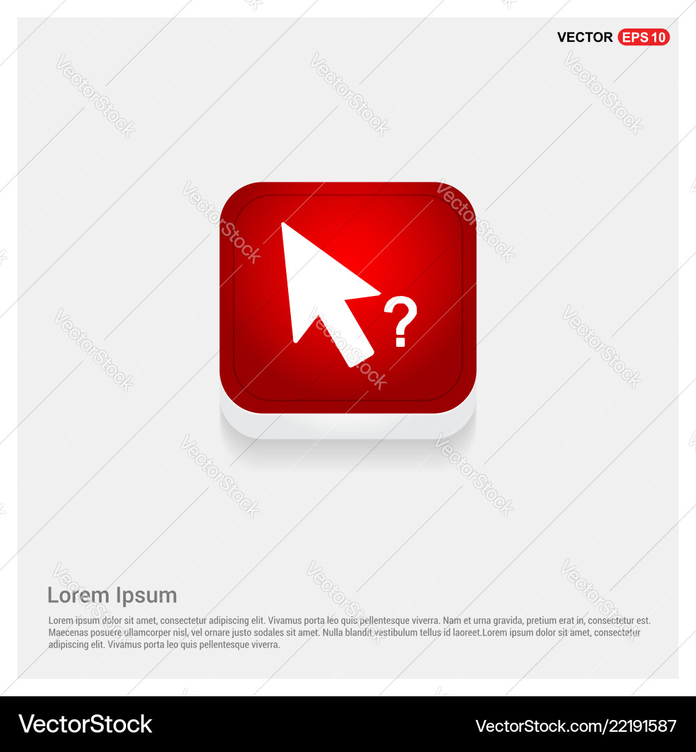 Mouse cursor question icon Mouse cursor question icon vector image