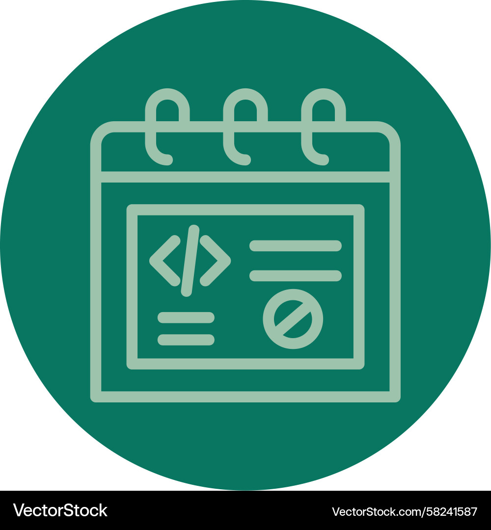 Multi-Colored Block Line Icon Vector Image