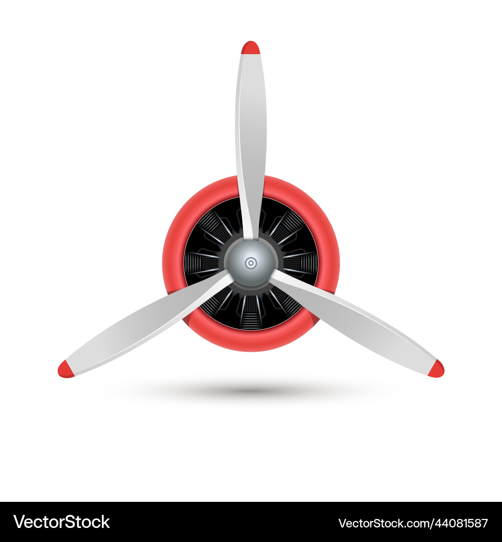 Plane blade propeller airplane wood engine vector image