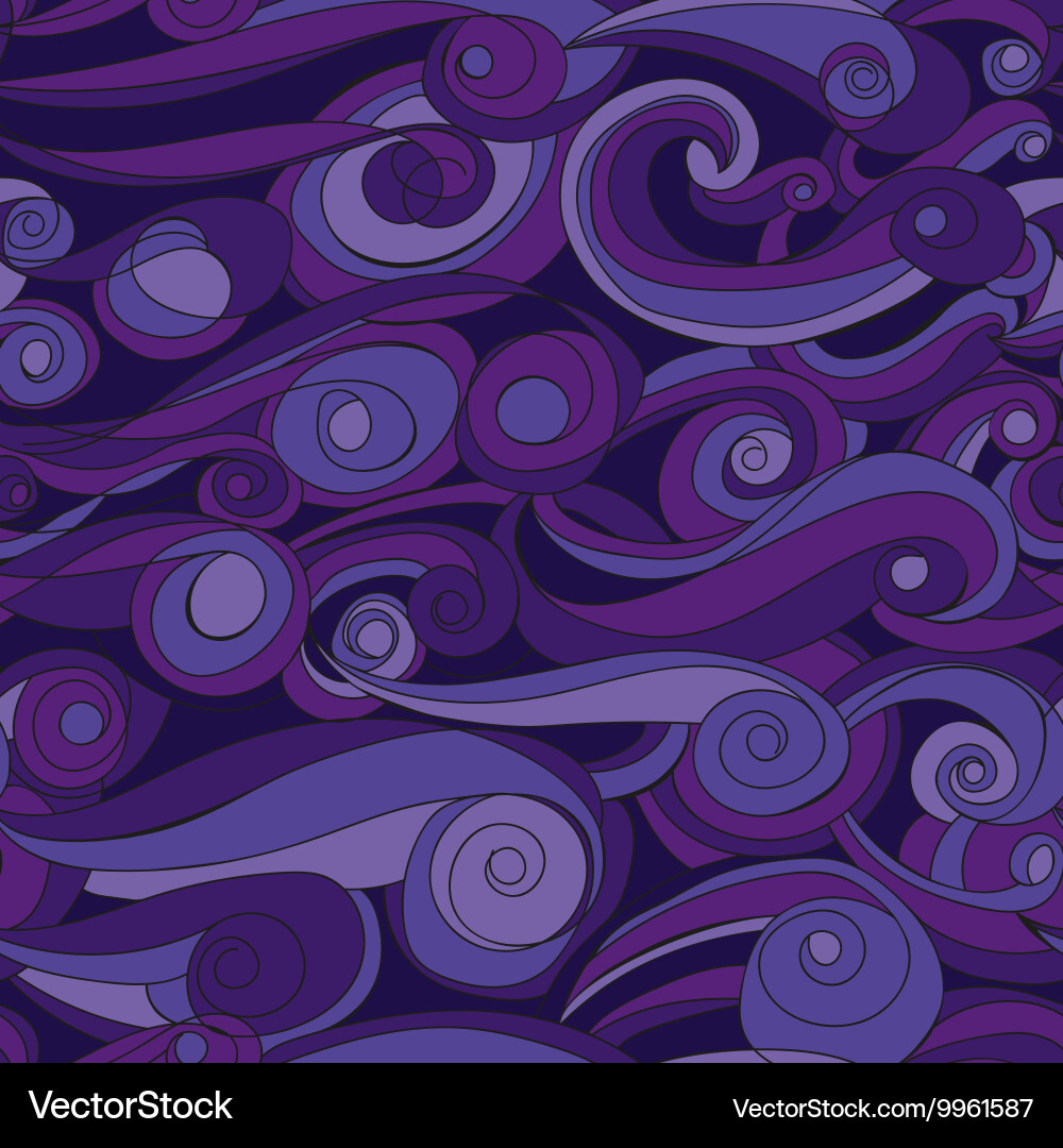 Seamless abstract pattern with violet waves vector image