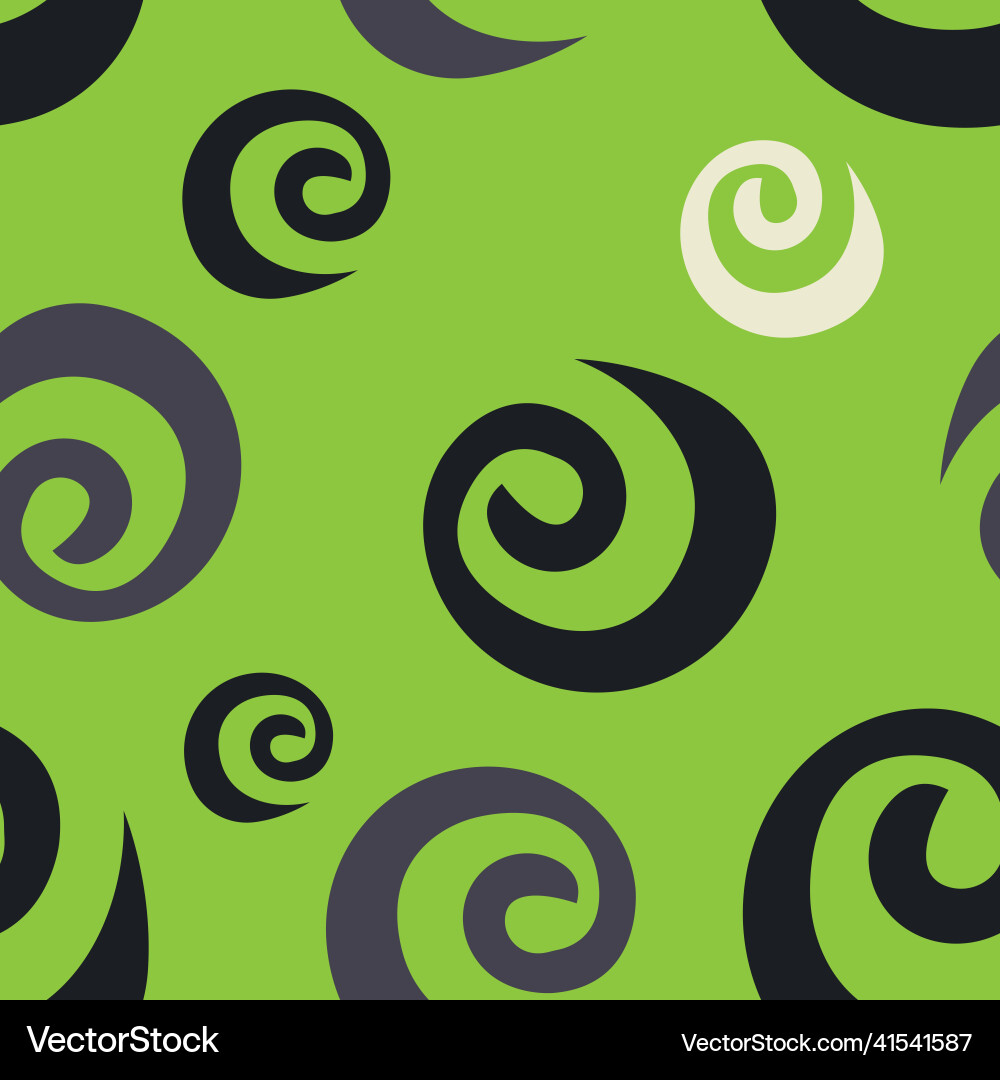 Seamless pattern with different color curlicues vector image