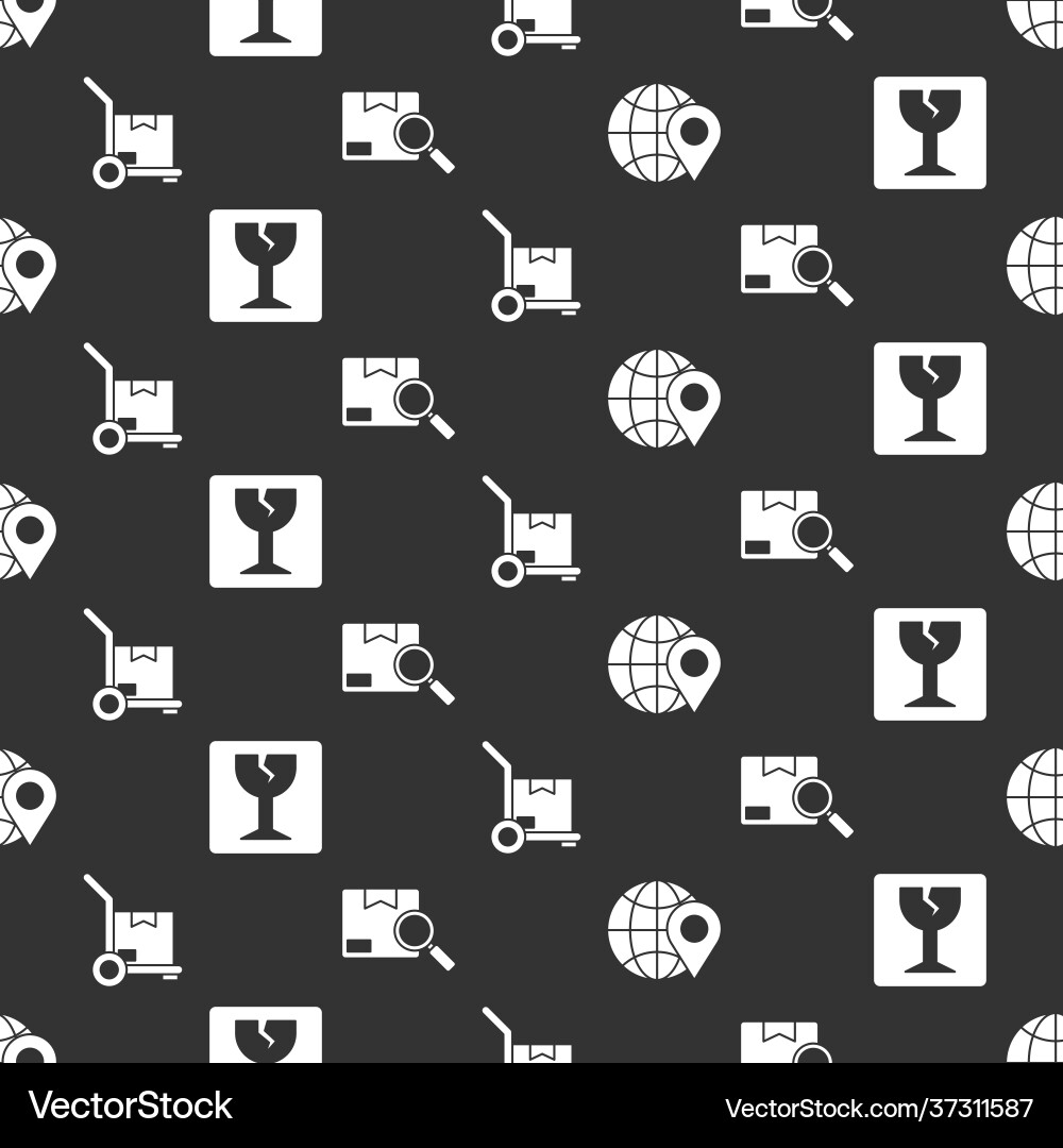 Set location on globe fragile broken glass Set location on globe fragile broken glass vector image