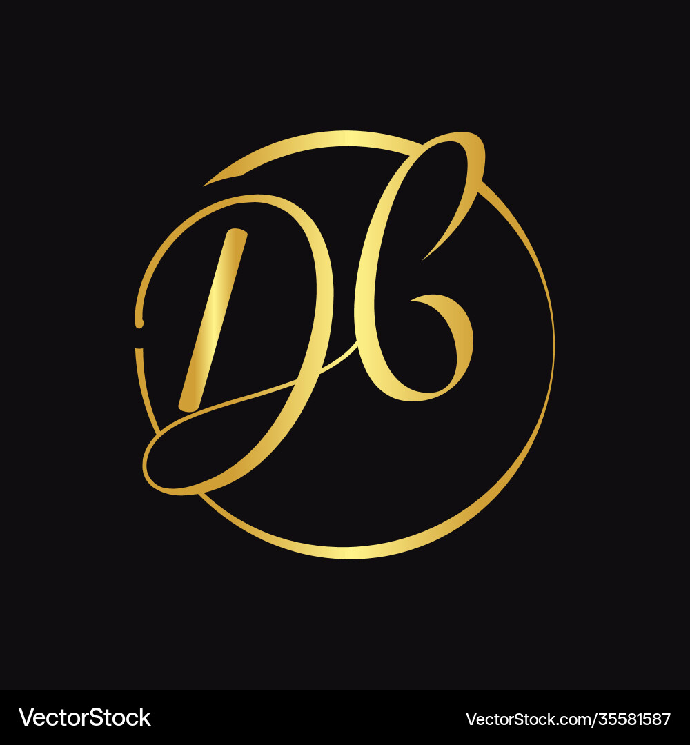 Ursprüngliche db Script Buchstaben-Typ Logo Design Ursprüngliche db Script Buchstaben-Typ Logo Design vektorbild