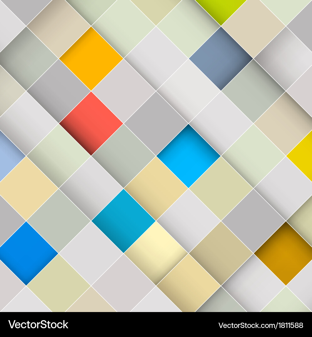 Abstract square retro background vector image