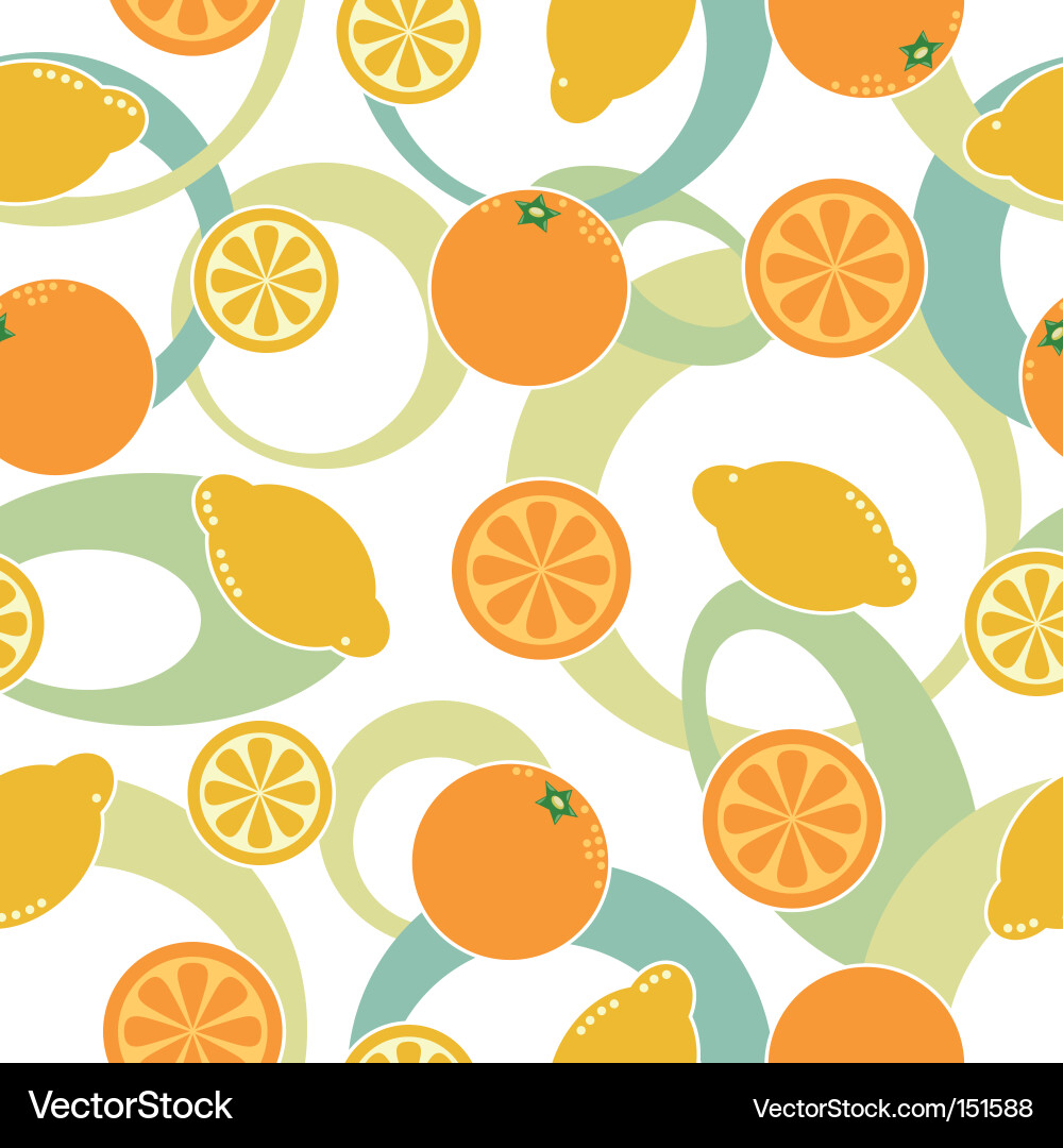 Citrus Slice Pattern vector image