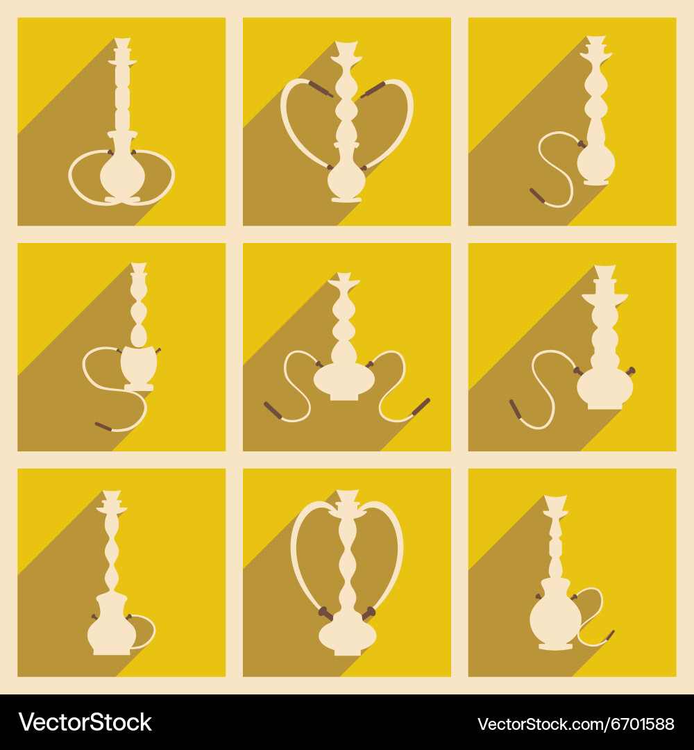 Flat with shadow concept and mobile application vector image