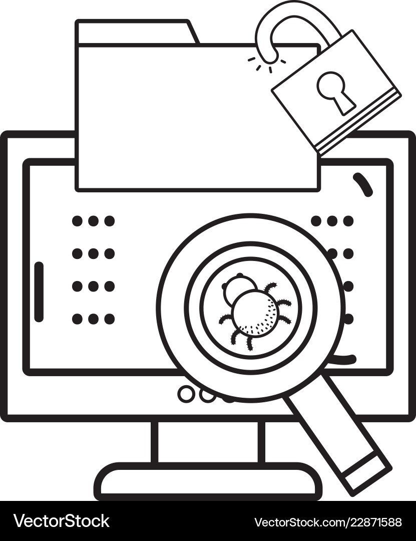 Isolated security system design vector image