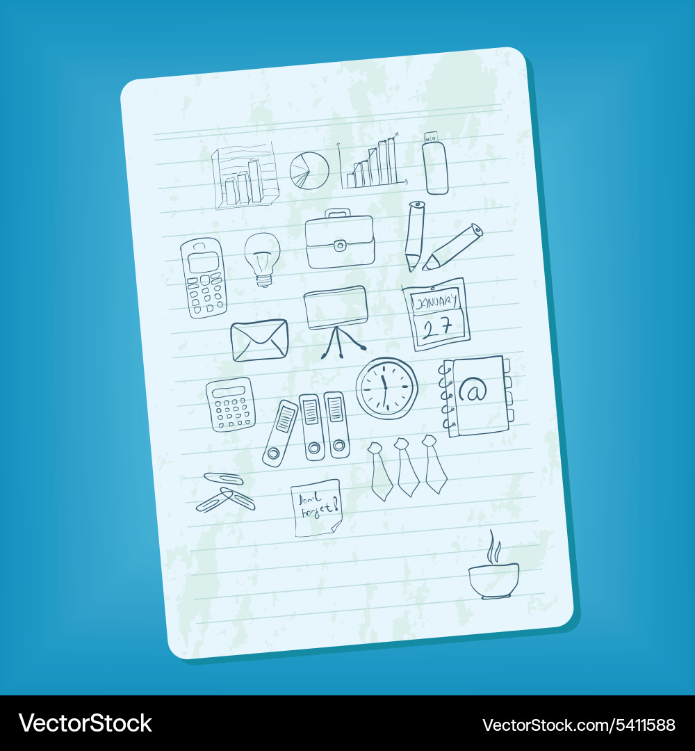 Notebook page Vector Image
