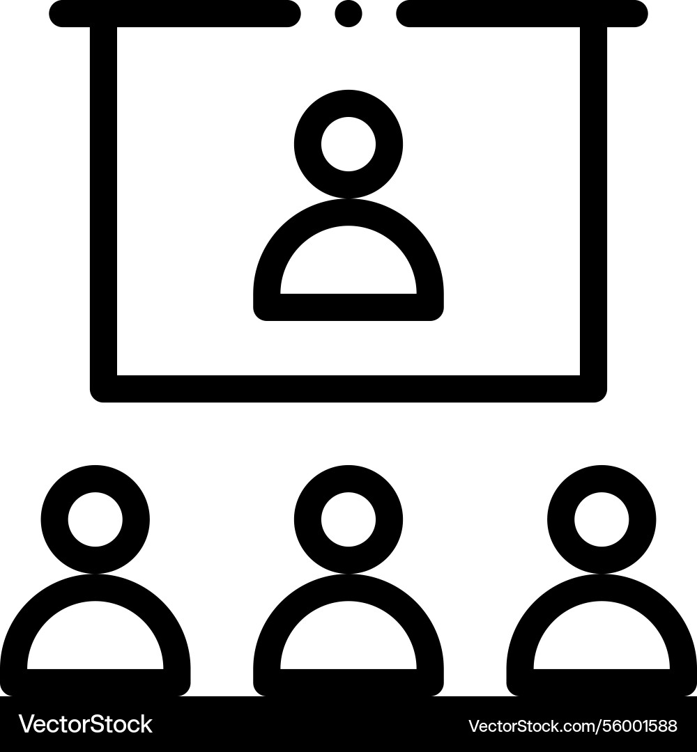 Online contract icon thin linear style design Vector Image