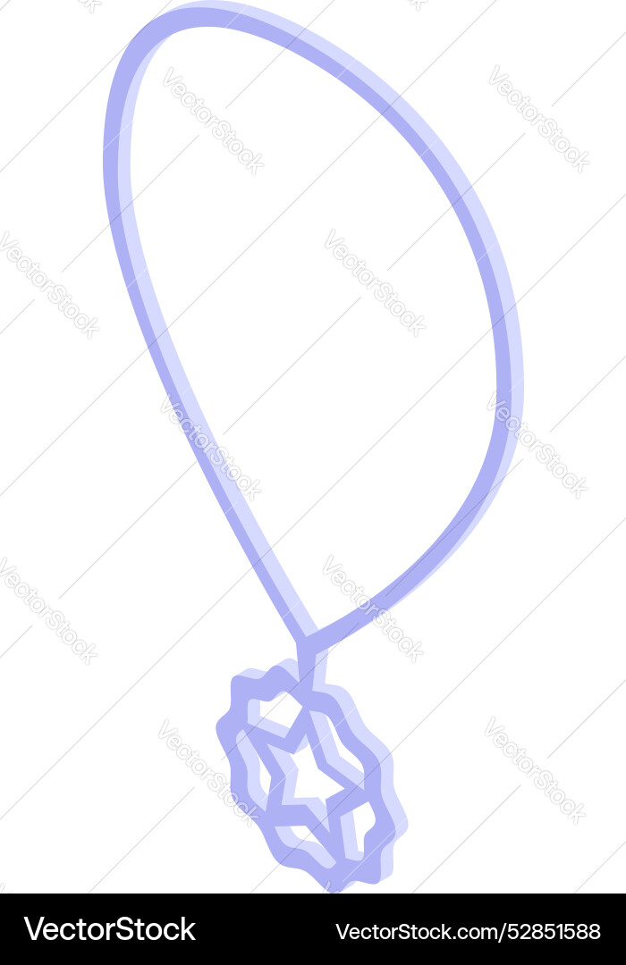 Silver necklace holding a beautiful star shaped Silver necklace holding a beautiful star shaped vector image
