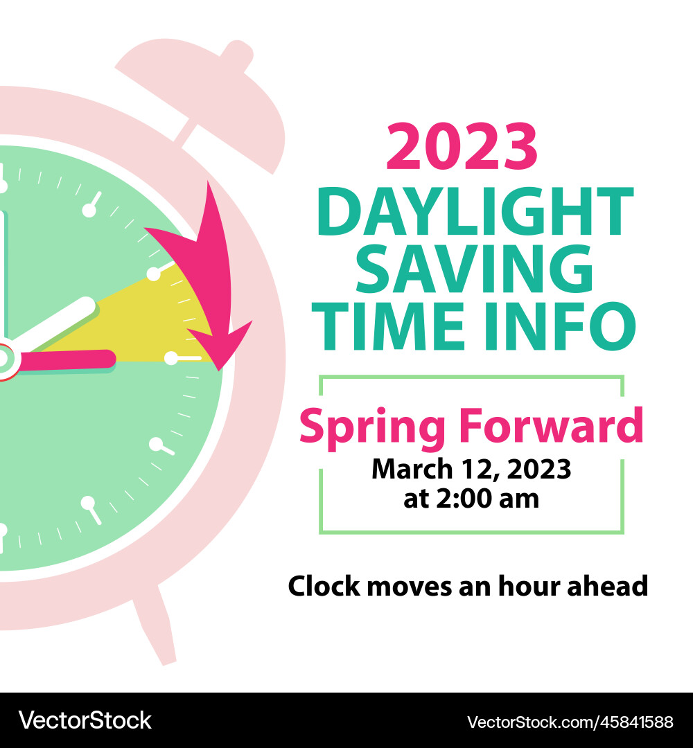 Spring Forward Daylight Saving Time vector image