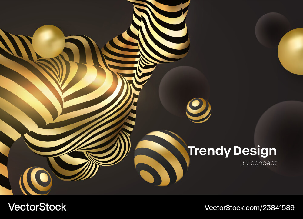 Abstract background with 3d dynamic shapes black Abstract background with 3d dynamic shapes black vector image