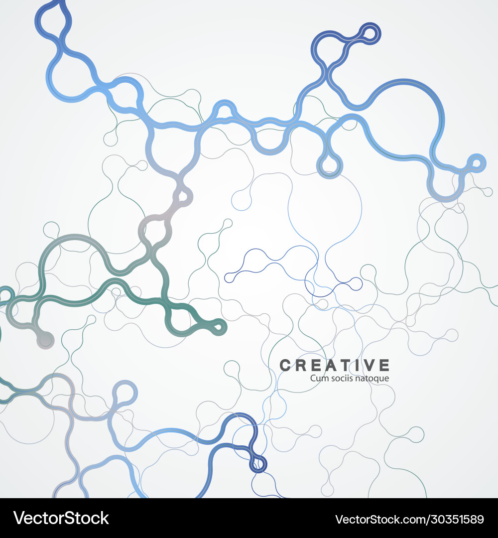 Abstract connecting dots and lines network Vector Image