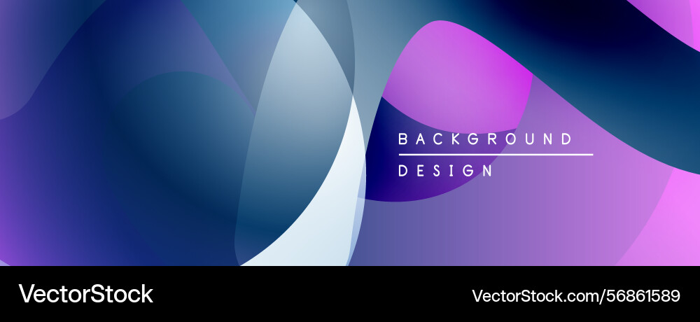 Abstract fluid shapes overlap creating vibrant Vector Image