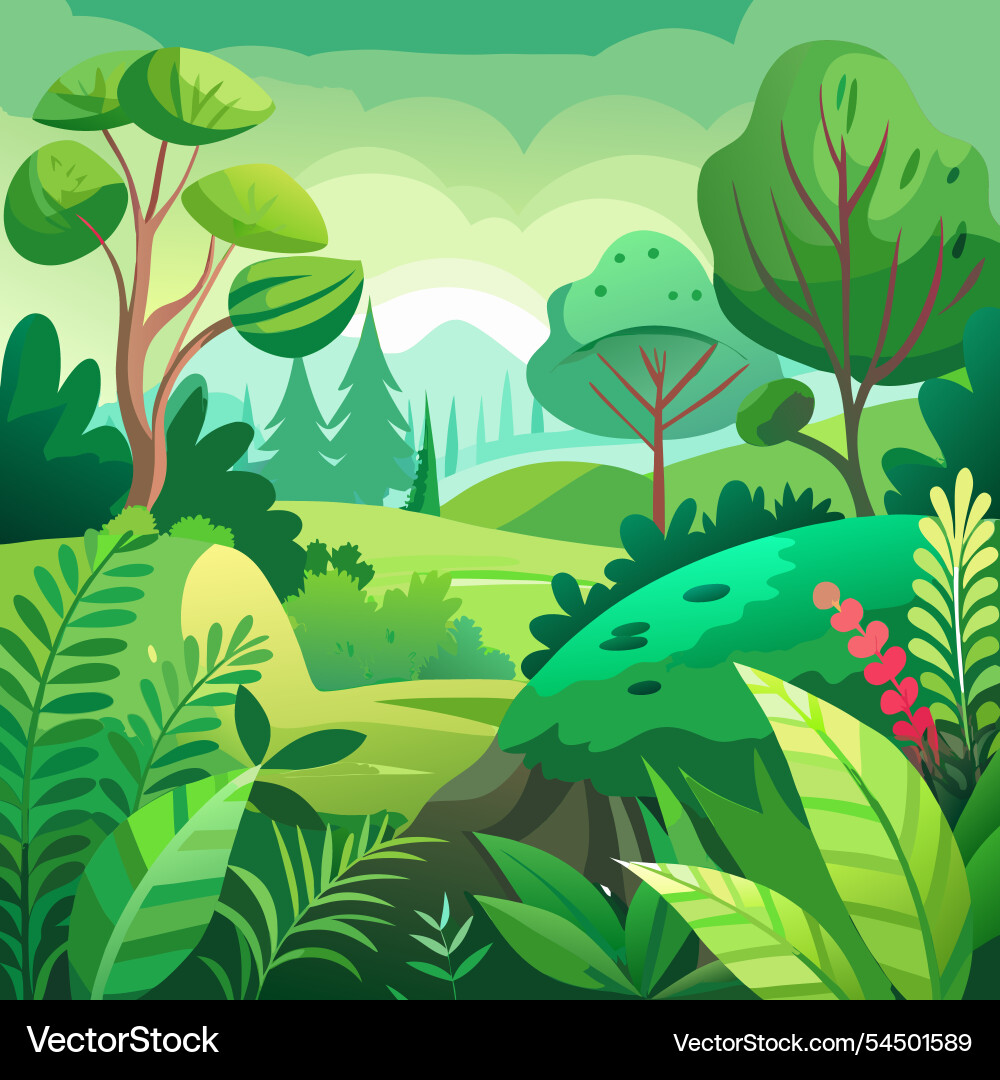 Abstract nature background with trees Abstract nature background with trees vector image