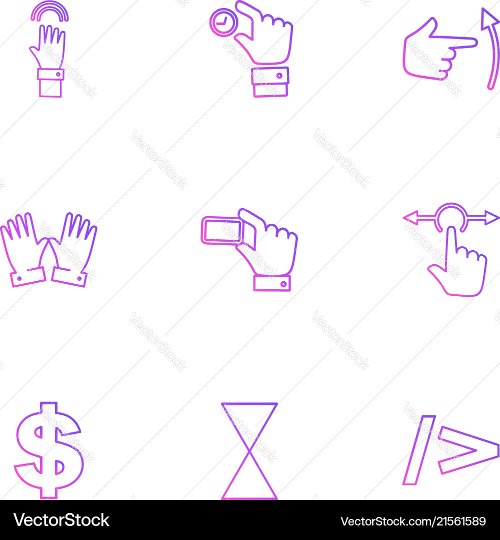 Hands pointer arrows directions eps icons set vector image