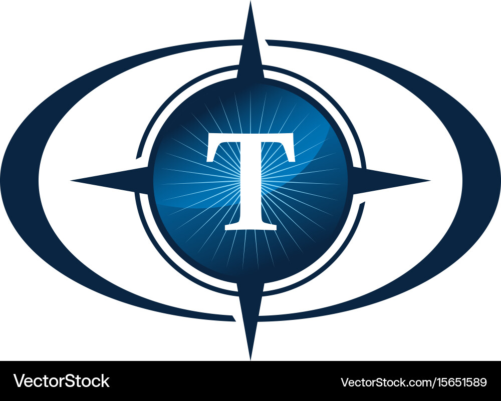 Insights guide initial t Vector Image
