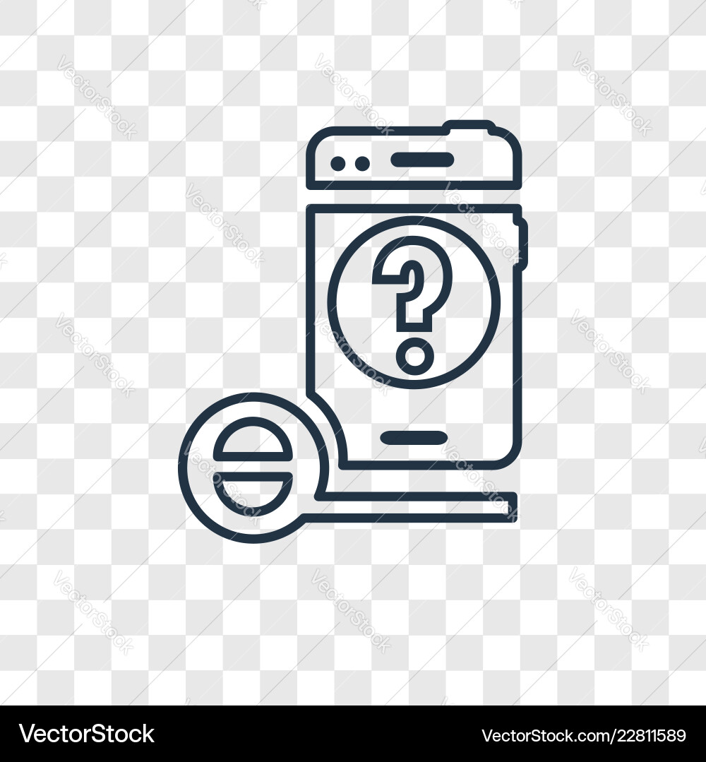 Mobile app concept linear icon isolated vector image