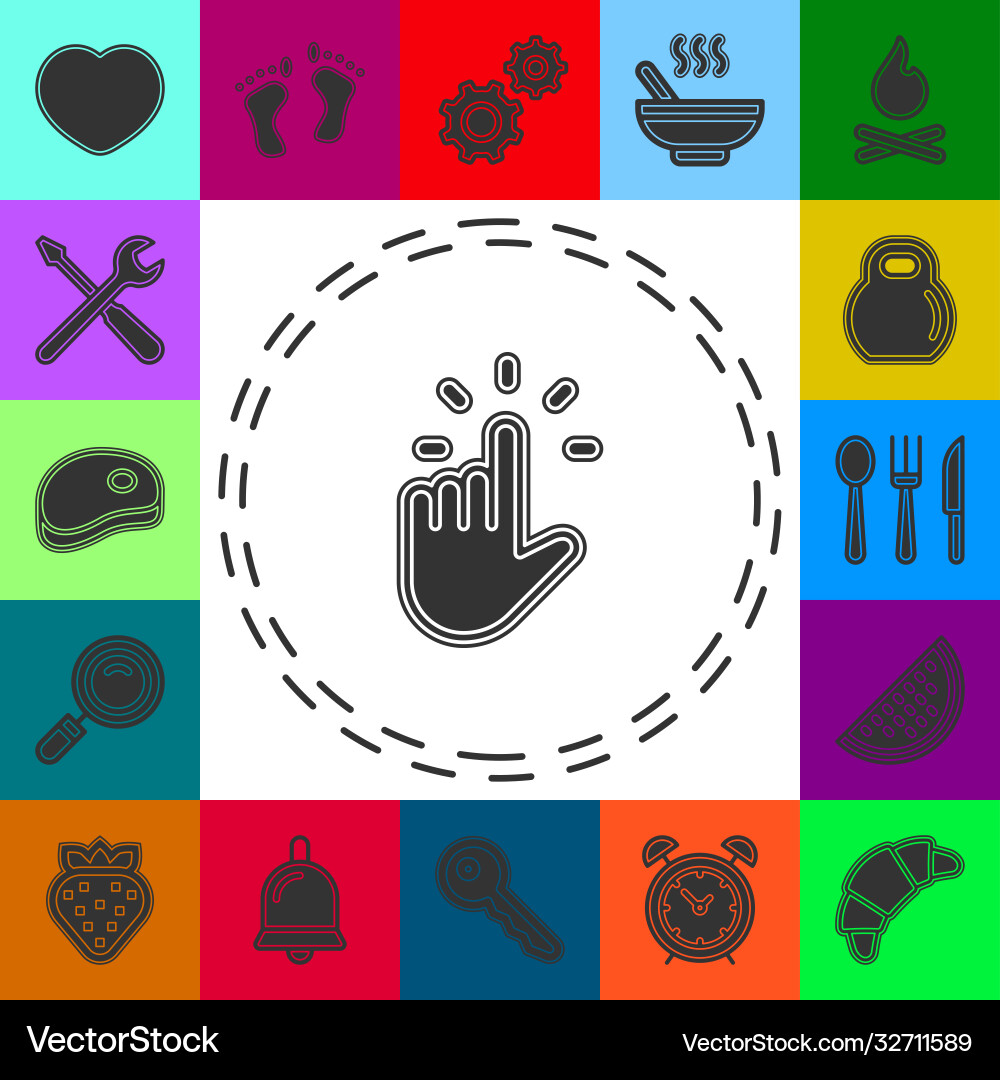 Pointer finger icon - hand cursor Pointer finger icon - hand cursor vector image