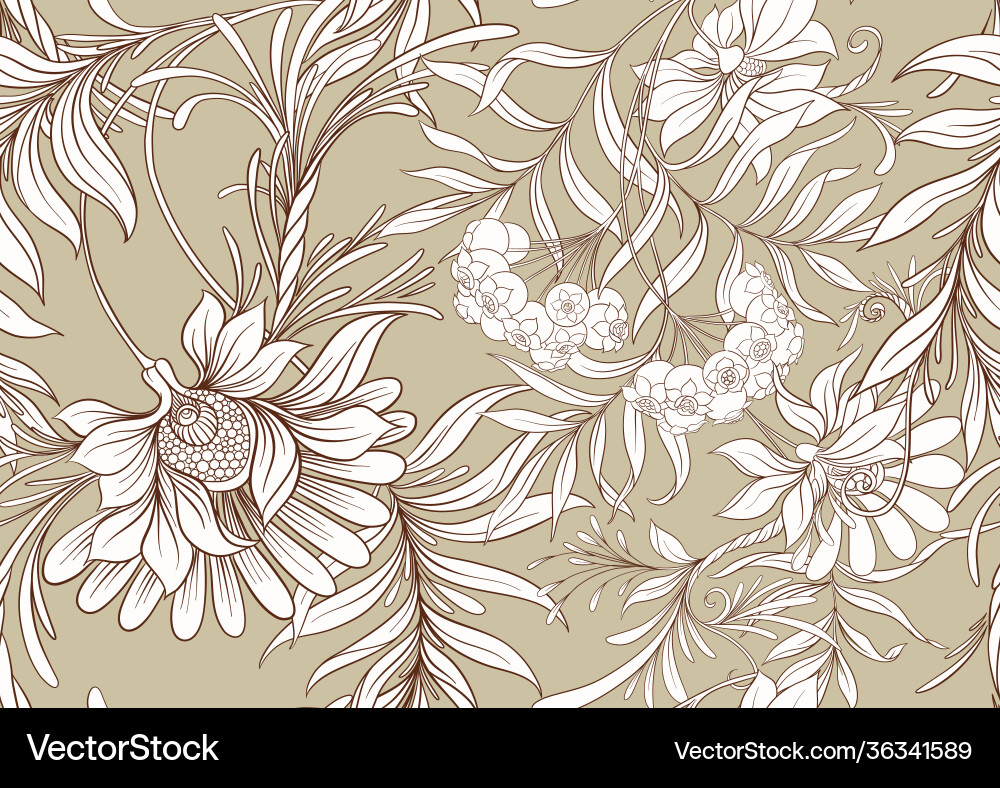 Seamless pattern background with decorative Seamless pattern background with decorative vector image